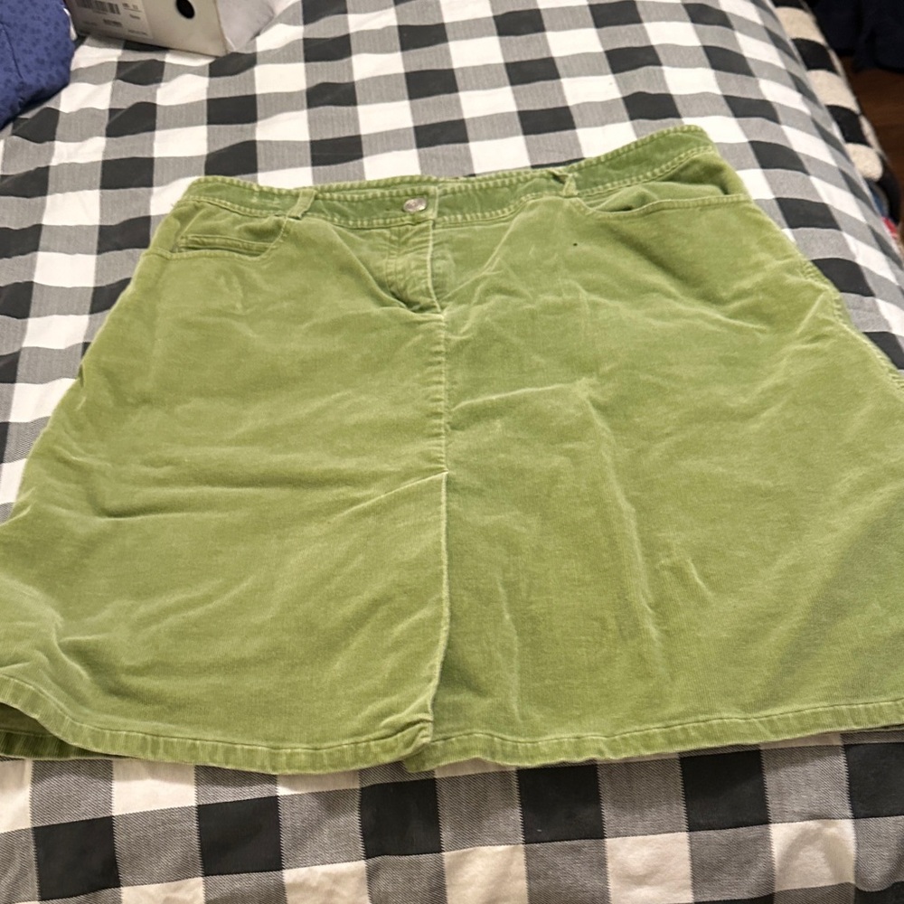 Lilly Pulitzer Olive Corduroy Skirt